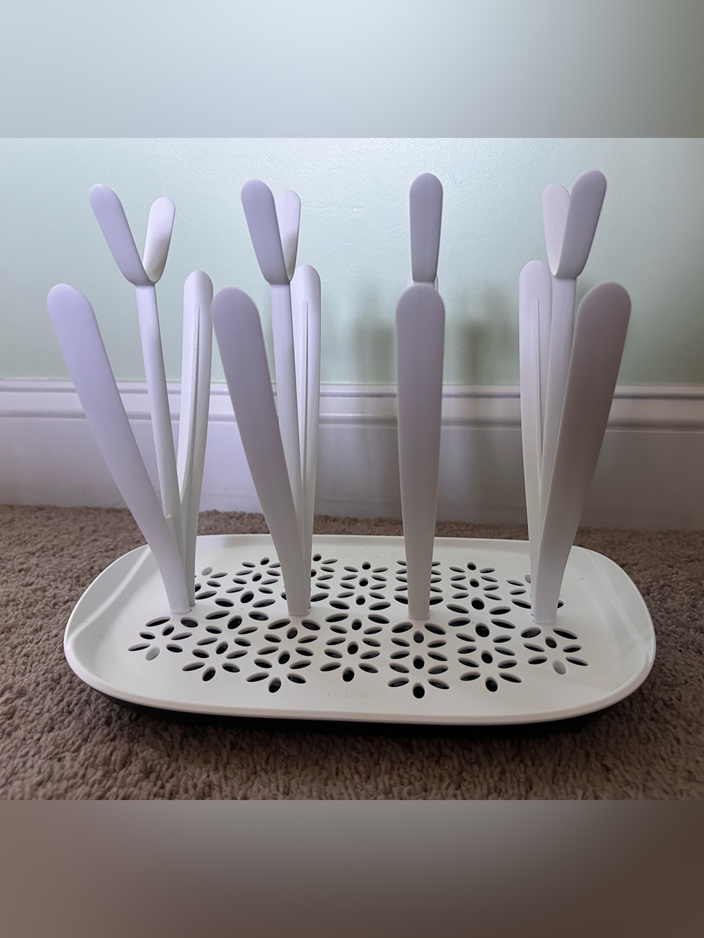 Avent Philips White Baby Bottle Drying Rack